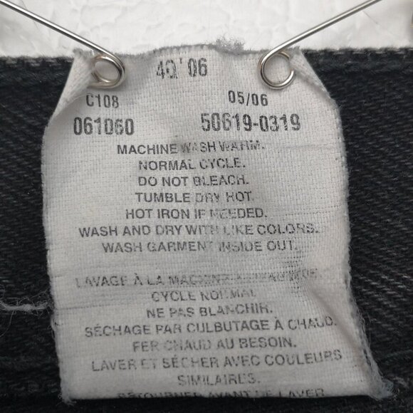 Levi's Men's Size 32 Waist Zipper & Button Closure Straight Leg Black Jeans - Picture 5 of 12